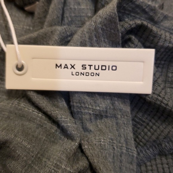 Max Studio London  Green Cap Sleeve Ruched Blouse - Picture 9 of 9